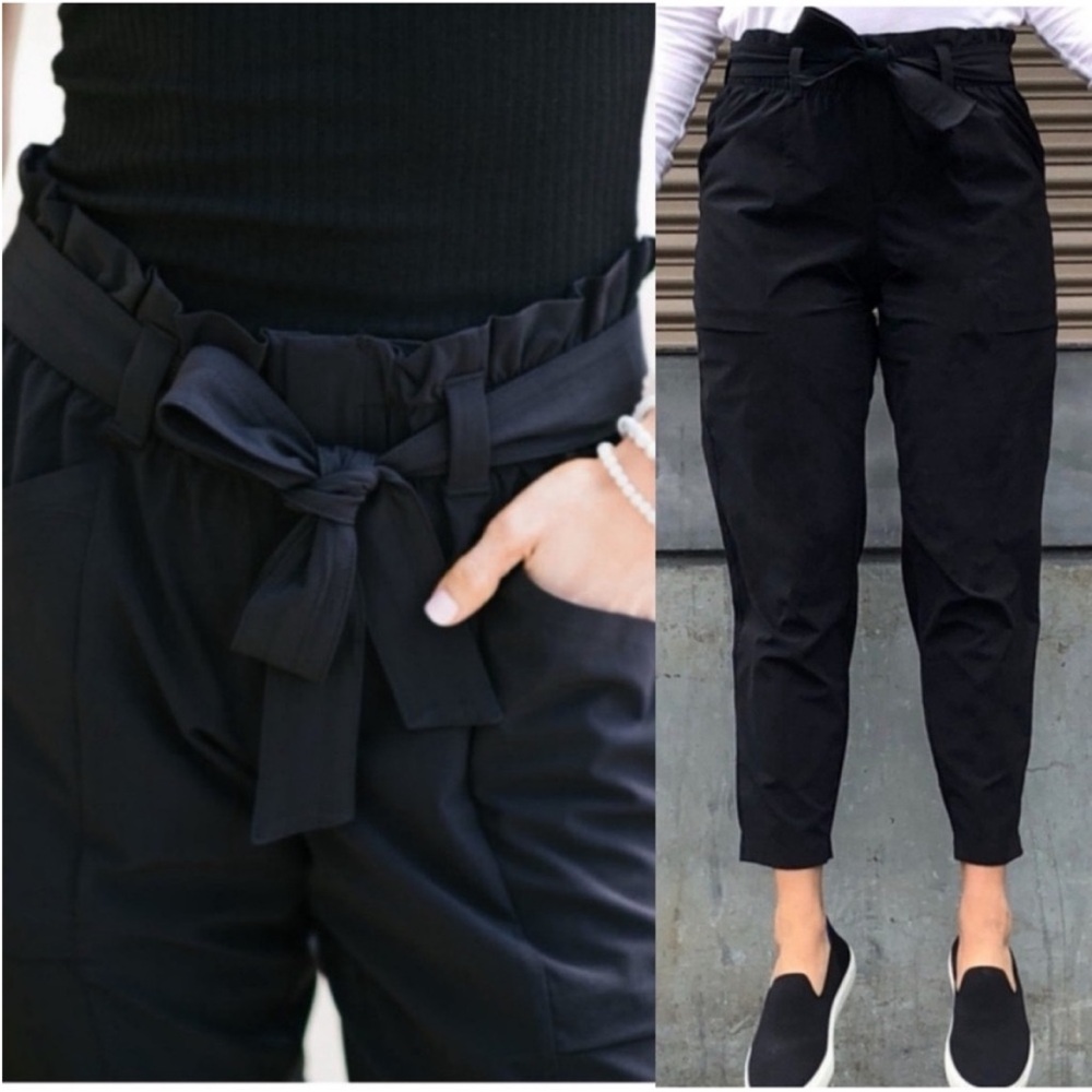 Athleta Skyline Pant Black size 4 Paperbag Pant Black
High Waist
